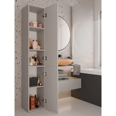 Schmaler Badezimmerschrank 31 cm ATSO - Kaschmir