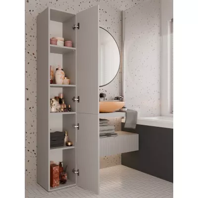 Schmaler Badezimmerschrank 31 cm ATSO - Kaschmir
