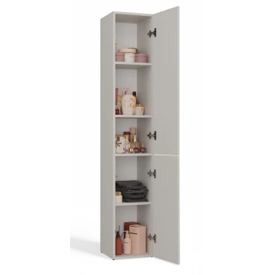 Schmaler Badezimmerschrank 31 cm ATSO - Kaschmir