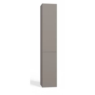 Schmaler Badezimmerschrank 31 cm mit Wäschekorb ATSO - grau