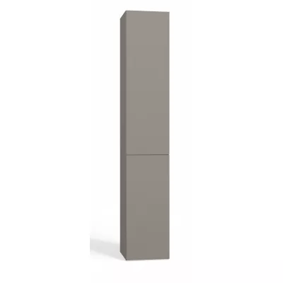 Schmaler Badezimmerschrank 31 cm mit Wäschekorb ATSO - grau