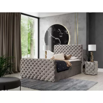 Doppelbett 140x200 CLARITA LUX - beige + GRATIS Matratzenauflage
