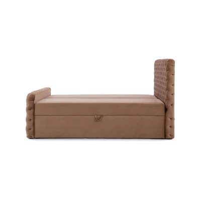 Doppelbett 140x200 CLARITA LUX - beige + GRATIS Matratzenauflage