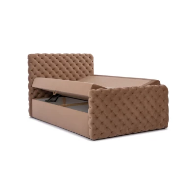Doppelbett 140x200 CLARITA LUX - beige + GRATIS Matratzenauflage