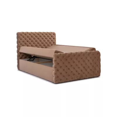 Doppelbett 140x200 CLARITA LUX - beige + GRATIS Matratzenauflage
