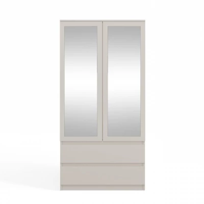 Flurgarderobe 90 cm mit Spiegel TAAVI - Kaschmir