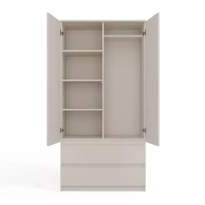 Flurgarderobe 90 cm mit Spiegel TAAVI - Kaschmir