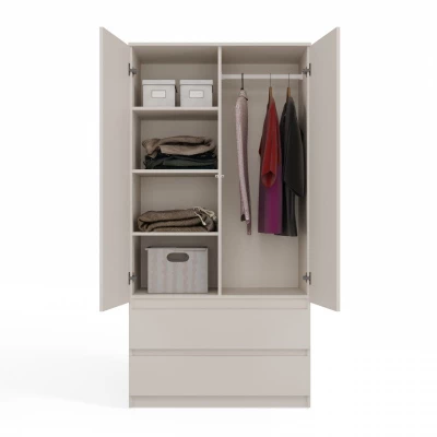 Flurgarderobe 90 cm mit Spiegel TAAVI - Kaschmir