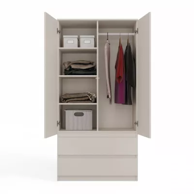 Flurgarderobe 90 cm mit Spiegel TAAVI - Kaschmir