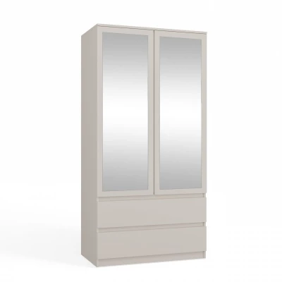 Flurgarderobe 90 cm mit Spiegel TAAVI - Kaschmir