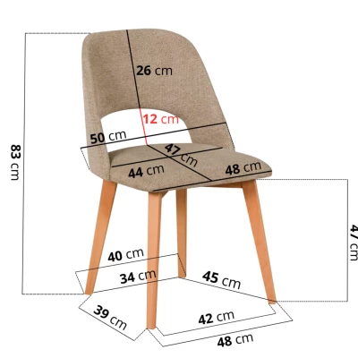 Esszimmerstuhl RAMONA 400 - schwarz / cappuccino