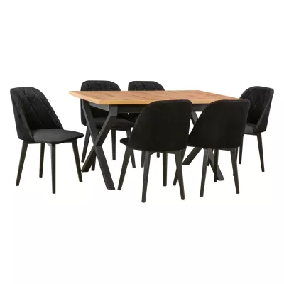 Esszimmerstuhl RAMONA 3 - schwarz / schwarz