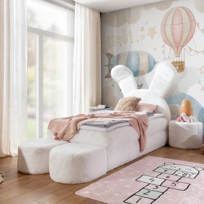 Designer-Kinderbett 100x200 INELA – weiß + GRATIS Matratzenauflage