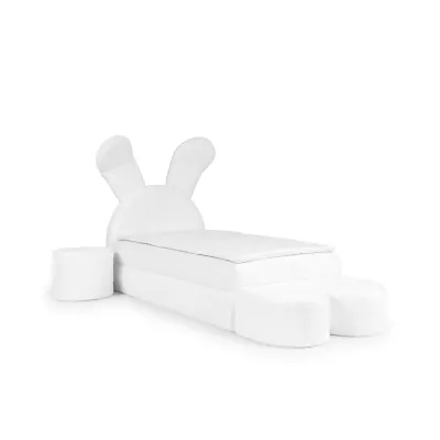 Designer-Kinderbett 100x200 INELA – weiß + GRATIS Matratzenauflage