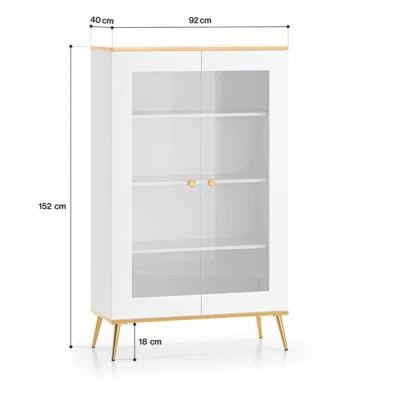 Glasvitrine SICIA - weiß