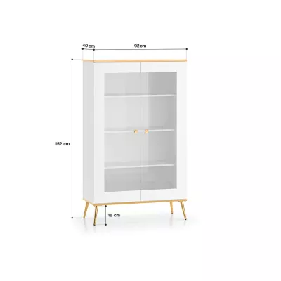 Glasvitrine SICIA - weiß