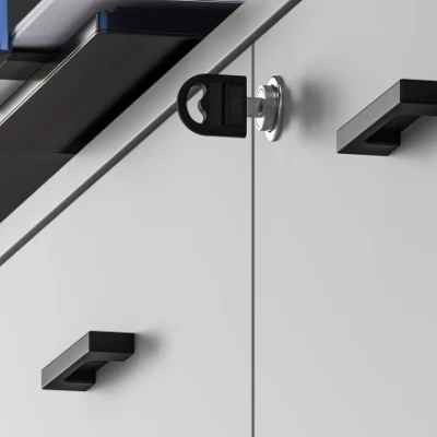 Kommode mit Türen AZRA - silbergrau