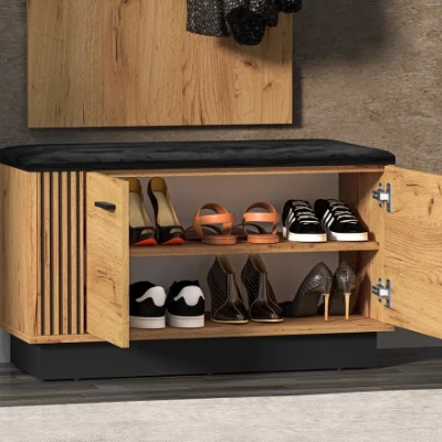 Sitzschuhregal FAZA - Craft Eiche / Schwarz