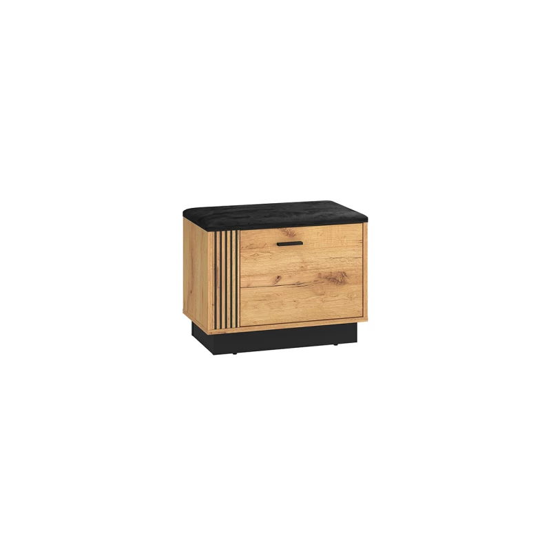 Kleines Sitzschuhregal FAZA - Craft Eiche / Schwarz