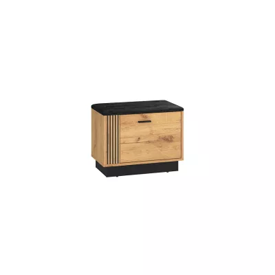 Kleines Sitzschuhregal FAZA - Craft Eiche / Schwarz