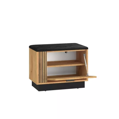 Kleines Sitzschuhregal FAZA - Craft Eiche / Schwarz