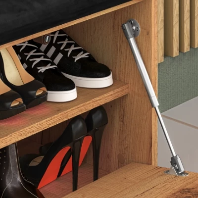 Kleines Sitzschuhregal FAZA - Craft Eiche / Schwarz