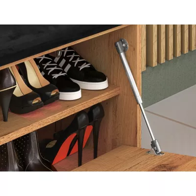 Kleines Sitzschuhregal FAZA - Craft Eiche / Schwarz