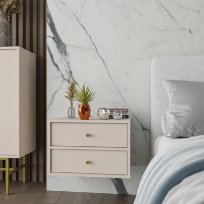 Nachttisch IROS 4 - beige / gold