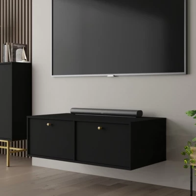TV-Ständer IROS 4 - Graphitschwarz / Gold