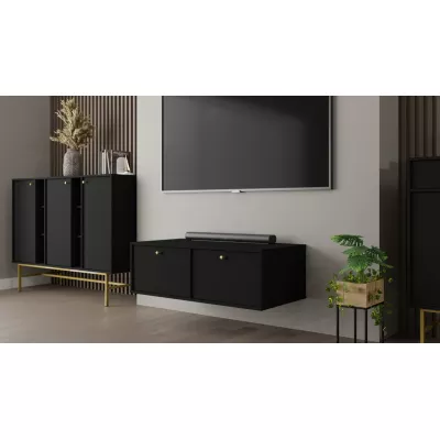 TV-Ständer IROS 4 - Graphitschwarz / Gold