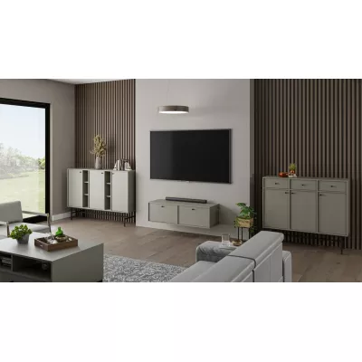 TV-Ständer IROS 4 - Eukalyptus / Schwarz
