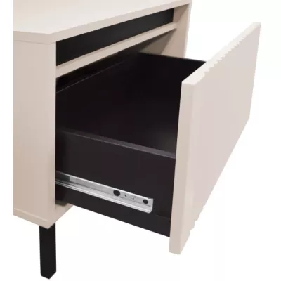 Nachttisch TIRIL - beige / schwarz