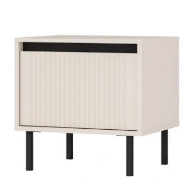 Nachttisch TIRIL - beige / schwarz