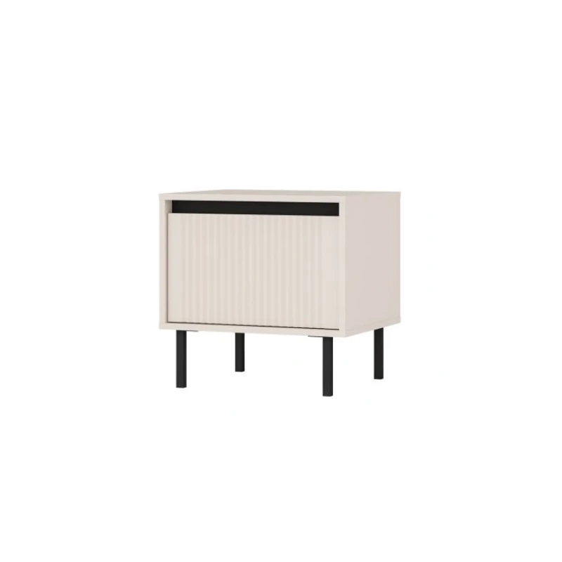 Nachttisch TIRIL - beige / schwarz