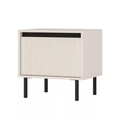 Nachttisch TIRIL - beige / schwarz