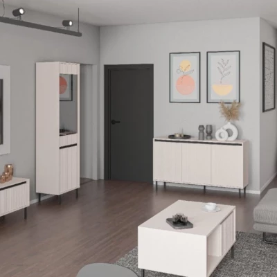 Couchtisch TIRIL - beige / schwarz