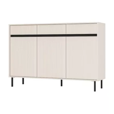 Breite Kommode TIRIL - beige / schwarz