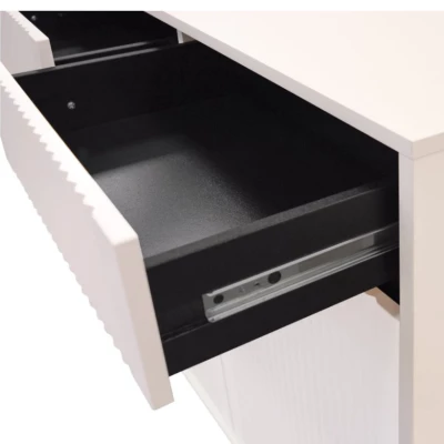 Breite Kommode TIRIL - beige / schwarz