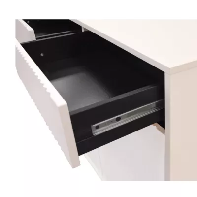 Breite Kommode TIRIL - beige / schwarz