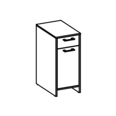 Badezimmer-Unterschrank AUDREY - weiß / Sonoma-Eiche Badezimmer-Unterschrank AUDREY - weiß / Sonoma-Eiche