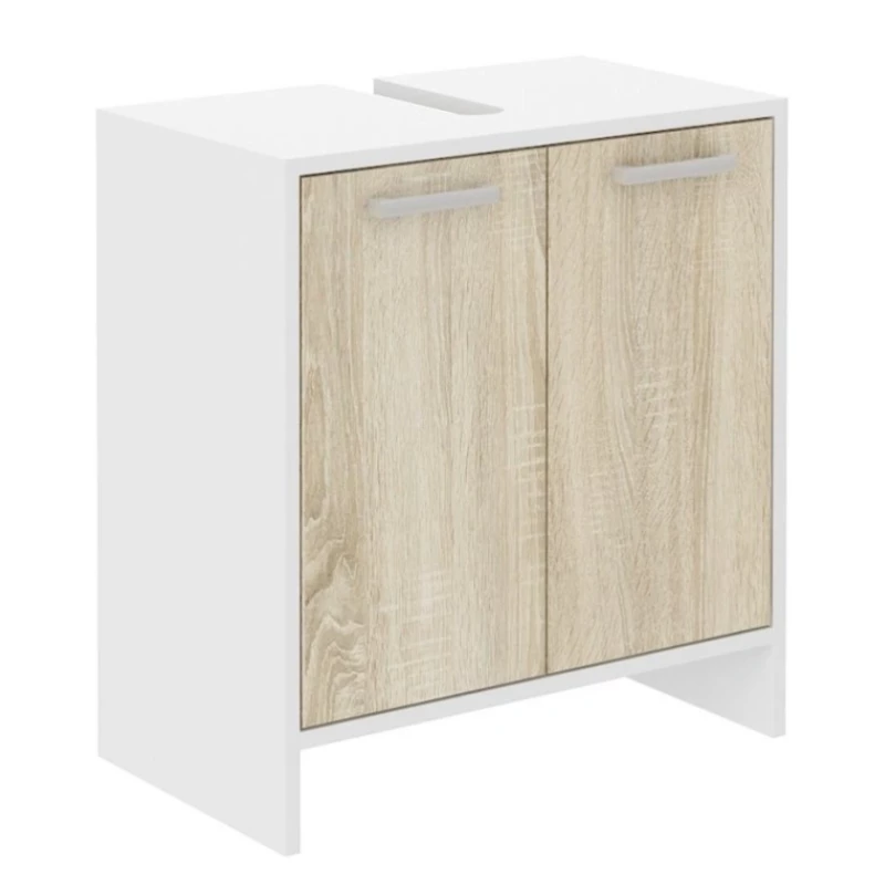 AUDREY Waschtischunterschrank - weiß / Sonoma-Eiche AUDREY Waschtischunterschrank - weiß / Sonoma-Eiche