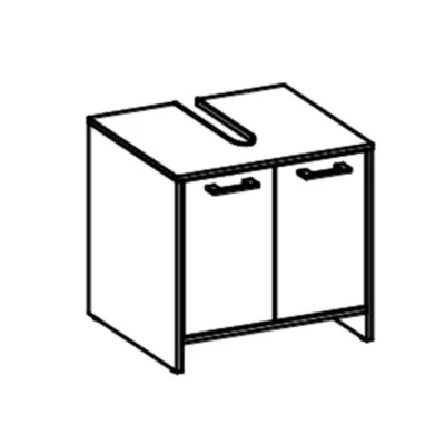 AUDREY Waschtischunterschrank - weiß / Sonoma-Eiche AUDREY Waschtischunterschrank - weiß / Sonoma-Eiche