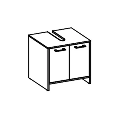 AUDREY Waschtischunterschrank - weiß / Sonoma-Eiche