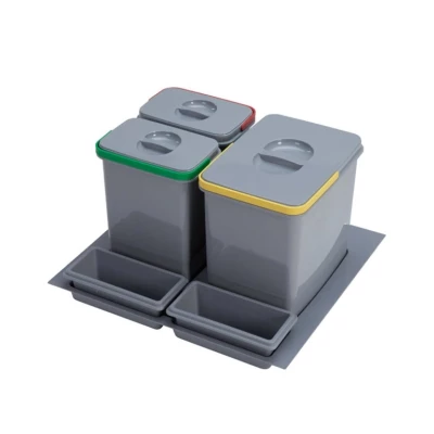 Einbau-Abfallsammler UNI - 60 cm, grau