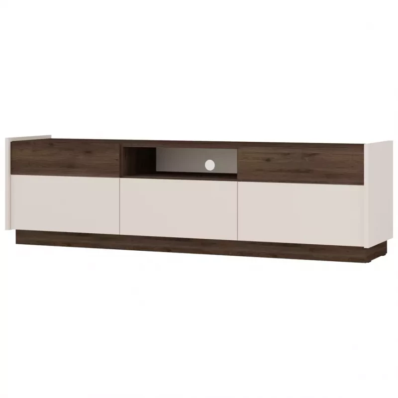 TV-Ständer HELENE – Beige / Okapi-Walnuss