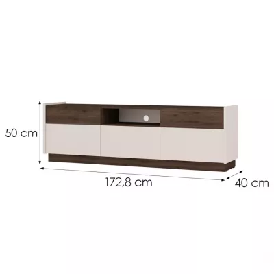 TV-Ständer HELENE – Beige / Okapi-Walnuss