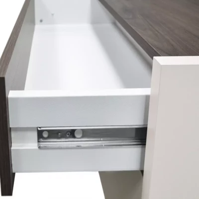 TV-Ständer HELENE – Beige / Okapi-Walnuss