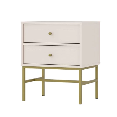Nachttisch IROS 3 - beige / gold