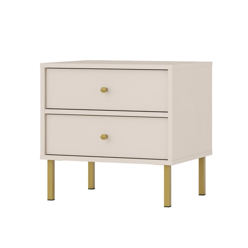 Nachttisch IROS 2 - beige / gold