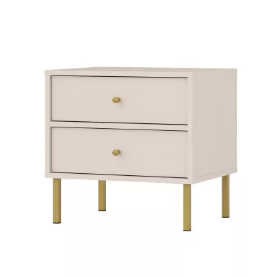 Nachttisch IROS 2 - beige / gold